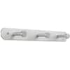 SAF4201 - Nail Head Coat Hook, 3 Hooks, 30 lb (13.61 kg) Capacity, 2" Height x 18" Width, 1" Size, for Garment, Aluminum, Silver, 1 Each