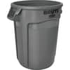 RCP263200GY - Brute 32-Gallon Vented Container, 32 gal Capacity, Round, Handle, Heavy Duty, Reinforced, UV Coated, Damage Resistant, Warp Resistant, Tear Resistant, Crush Resistant, 27.3" Height x 21.9" Diameter