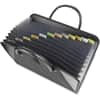CLI48211 - Letter Expanding File, 8 1/2" x 11", 300 Sheets Capacity, 13 Internal Pocket(s), 12 Divider(s), Black, Hook & Loop Closure, 1 Each