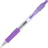 PIL31006 - Premium Gel Ink Retractable Pens, 0.5 mm Extra Fine Pen Point, Refillable, Retractable, Purple Ink, Gel-based, Clear Barrel, 1 Dozen