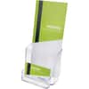 DEF78601 - Countertop Leaflet Holder With Business Card Holder, 2 Compartment(s), 7.75" Height x 4.37" Width x 4.12" Depth, Desktop, Leaflet Size, Clear, Plastic, 1 Each