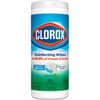 CLO01593 - Disinfecting Cleaning Wipes, Ready-To-Use, Fresh Scent, Disposable, Bleach-free, Green, 35/Tub, 1 Each