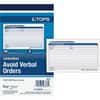 TOP46373 - Avoid Verbal Orders Book, 50 Sheet(s), 2 Part, Carbonless Copy, 4.25" x 7" Form Size, White, 1 Each