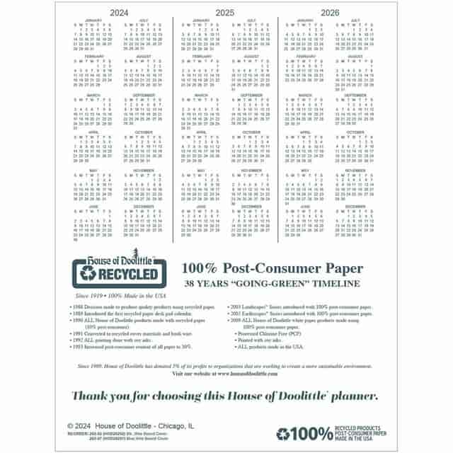 House Of Doolittle 2024 Weekly And Monthly Planner Calendar Earthscapes Tabbed Black 8 5 X 11 Inches January December Hod273 24