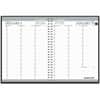 HOD27202 - Black Professional Weekly Planner, Julian Dates, Weekly, January 2027 to December 2027, 7:00 AM to 8:45 PM, Quarter-hourly, 1 Week Double Page Layout, 8 1/2" x 11" Sheet Size, Simulated Leather