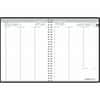HOD27202 - Black Professional Weekly Planner, Julian Dates, Weekly, January 2026 to December 2026, 7:00 AM to 8:45 PM, Quarter-hourly, 1 Week Double Page Layout, 8 1/2" x 11" Sheet Size, Simulated Leather