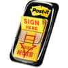 MMM680SH12 - Message Flag Value Pack, 600, 1" Flag/Note Width x 1 3/4" Flag/Note Length, Rectangle, Arrow, Unruled, SIGN HERE, Yellow, Removable, Dispenser Included, 50/Dispenser Box, 12 / Box
