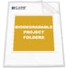 CLI62627 - Letter Project File, 8 1/2" x 11", 100 Sheets Capacity, Polypropylene, Clear, Acid-free, Non-toxic, PVC-free, Heavyweight, Thumb Cut, Archival-safe, 35 / Box