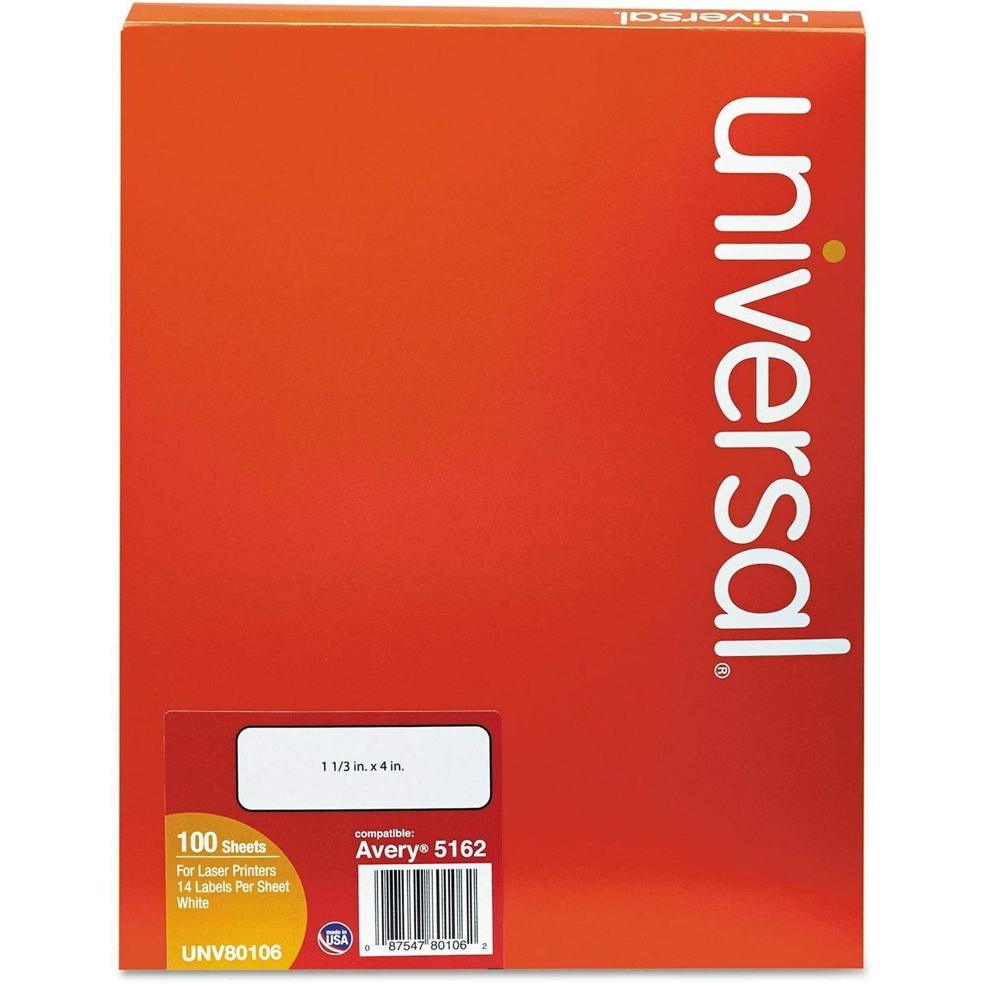 UNV80107 Multipurpose Mailing Labels by Universal | OnTimeSupplies.com