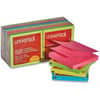 UNV35617 - Note Pad, 100 x Assorted Neon, 3" Flag/Note Width x 3" Flag/Note Length, Square, 100 Sheets per Pad, Neon Assorted, Self-stick, Residue-free, Fanfold, Pop-up, Repositionable, Adhesive, 12 / Pack