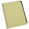 UNV20822 - Index Divider, 31 Printed Side Tab(s), Digit, 1-31, 8.5" Divider Width x 11" Divider Length, Letter, 3 Hole Punched, Buff Paper Divider, Black Simulated Leather Tab(s), 30% Recycled