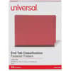 UNV10315 - Straight Tab Cut Letter Recycled Classification Folder, 2" Expansion, 6 Fastener, 2" Fastener Capacity, End Tab Location, 2 Divider, Red, 100% Recycled, 10 / Box
