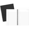 MEA06672 - Legal Business Notebook, 80 Sheets, Wire Bound, 0.28" Ruled, 20 lb Basis Weight, 6" x 9 1/2" Sheet Size, White Paper, Black Linen Cover, Pocket, Tab, Subject, Perforated, Flexible Cover, 1 Each