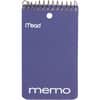 MEA45354 - Wirebound Memo Book, 60 Sheets, 120 Pages, Wire Bound, College Ruled Front Ruling, 3" x 5" Sheet Size, White Paper, Assorted Cardboard Cover, Stiff-back, Hole-punched, 1 Each