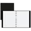 REDA44C81 - NotePro Ruled Notebook, Julian Dates, Daily, 7:00 AM to 8:00 PM, Half-hourly, 7 5/8" x 9 1/2" Sheet Size, Twin Wire, White, Paper, Black Cover, 1 Each