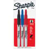 SAN32726PP - Retractable Permanent Markers, Retractable, Assorted Ink, 3 / Set