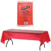 GJO10326 - Plastic Rectangular Table Covers, 108" Length x 54" Width, Plastic, Red, 6 / Pack