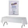 GJO10328 - Plastic Rectangular Table Covers, 108" Length x 54" Width, Plastic, White, 6 / Pack