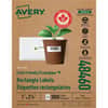 AVE48460 - Earth-Friendly White Rectangle Labels, 1" Height x 2 5/8" Width, Permanent Adhesive, Rectangle, Laser, Inkjet, Matte White, Paper, 30 / Sheet, 3000 / Box