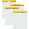 MMM560VAD4PK - Self-Stick Easel Pad Value Pack with Faint Grid, 30 Sheets, Stapled, Feint Front Ruling, Blue Margin, 18.50 lb Basis Weight, 25" x 30" Sheet Size, White Paper, Cardboard Cover