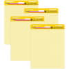MMM561VAD4PK - Super Sticky Easel Pad, 30 Sheets, Stapled, Feint Blue Margin, 18.50 lb Basis Weight, 25" x 30" Sheet Size, Canary Yellow Paper, Cardboard Cover