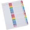 UNV24812 - Index Divider, 26 Printed Side Tab(s), Character, A-Z, 8.5" Divider Width x 11" Divider Length, Letter, 3 Hole Punched, White Paper Divider, Assorted Paper Tab(s), 30% Recycled