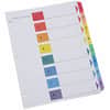 UNV24802 - Index Divider, 8 Printed Side Tab(s), Digit, 1-8, Table of Contents, 8.5" Divider Width x 11" Divider Length, Letter, 3 Hole Punched, White Paper Divider, Assorted Paper Tab(s), 30% Recycled