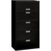 HON685LP - Brigade 600 H685 Lateral File, 67" Height x 36" Width x 18" Depth, Total Drawer(s): 5, Finish: Black, Lockable, Heavy Duty, Glide, Removable Lock, For File Storage, Workstation, Office, Desk, 1 Each