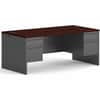 HON38180NS - 38000 H38180 Pedestal Desk, 29.5" Height x 72" Width x 36" Depth, Total Drawer(s): 4, Double Pedestal, Waterfall Edge, Finish: Charcoal