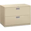 HON692LL - Brigade 600 H692 Lateral File, 28.4" Height x 42" Width x 18" Depth, Total Drawer(s): 2, Material: Steel, Finish: Putty, Lockable, Heavy Duty, Glide, Removable Lock