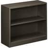 HONS30ABCS - Brigade Steel Bookcase, 2 Shelf(ves), 29" Height x 34.50" Width x 12.62" Depth, Adjustable Shelf, Reinforced, Welded, Durable, Compact, Charcoal, Steel, 1 Each