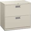 HON672LQ - Brigade 600 H672 Lateral File, 28.4" Height x 30" Width x 18" Depth, Total Drawer(s): 2, Finish: Light Gray, Lockable, Glide, Removable Lock, Heavy Duty, Interlocking
