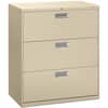 HON683LL - Brigade 600 H683 Lateral File, 40.9" Height x 36" Width x 18" Depth, Total Drawer(s): 3, Finish: Putty, Lockable, Heavy Duty, Glide, Removable Lock, For File Storage, Workstation, Office, Desk, 1 Each