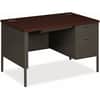HONP3251RNS - Metro Classic HP3251R Pedestal Desk, 29.5" Height x 48" Width x 30" Depth, Total Drawer(s): 3Right Side, Square Edge, Finish: Charcoal