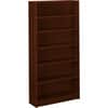 HON1876N - 1870 H1876 Bookcase, 72.6" Height x 36" Width x 11.5" Depth, 6 Shelve(s), Finish: Mahogany, Glide, Adjustable/Fixed Shelf, Scratch Resistant, Spill Resistant, Stain Resistant, Adjustable Glide