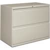 HON882LQ - Brigade 800 H882 Lateral File, 28.4" Height x 36" Width x 19.3" Depth, Total Drawer(s): 2, Finish: Light Gray, Radius Pull, Lockable, Glide, Removable Lock, Heavy Duty