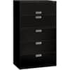 HON695LP - Brigade 600 H695 Lateral File, 64" Height x 42" Width x 18" Depth, Total Drawer(s): 5, Finish: Black, Lockable, Heavy Duty, Glide, Removable Lock, For File Storage, Workstation, Office, Desk, 1 Each