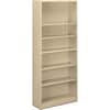 HONS82ABCL - Brigade Steel Bookcase, 6 Shelf(ves), 81.13" Height x 34.50" Width x 12.62" Depth, Adjustable Shelf, Reinforced, Welded, Durable, Compact, Putty, Steel, 1 Each