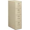 HON314PL - 310 H314 File Cabinet, 52" Height x 15" Width x 26.5" Depth, Total Drawer(s): 4, Finish: Putty, Lockable, Durable, Label Holder, For File, Office, File Folder, Desk, 1 Each