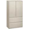HON885LSQ - Brigade 800 H885LS Lateral File, 64.3" Height x 36" Width x 18" Depth, Total Drawer(s): 2, 3 Shelve(s), Finish: Light Gray