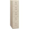 HON315PQ - 310 H315 File Cabinet, 60" Height x 15" Width x 26.5" Depth, Total Drawer(s): 5, Finish: Light Gray, Lockable, Durable, Label Holder, For File, Office, File Folder, Desk, 1 Each