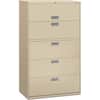 HON695LL - Brigade 600 H695 Lateral File, 64" Height x 42" Width x 18" Depth, Total Drawer(s): 5, Finish: Putty, Lockable, Heavy Duty, Glide, Removable Lock, For File Storage, Workstation, Office, Desk, 1 Each