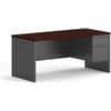 HON38291RNS - 38000 H38291R Pedestal Desk, 29.5" Height x 66" Width x 30" Depth, Total Drawer(s): 2Right Side, Waterfall Edge, Finish: Charcoal