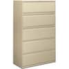 HON895LL - Brigade 800 H895 Lateral File, 64.3" Height x 42" Width x 18" Depth, Total Drawer(s): 5, Finish: Putty, Radius Pull, Lockable, Glide, Removable Lock, Heavy Duty