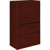 HON10516NN - 10500 H10516 Lateral File, 59.1" Height x 36" Width x 20" Depth, Total Drawer(s): 4, Flat Edge, Material: Laminate, Finish: Mahogany, Removable Lock, Glide, For File, 1 Each