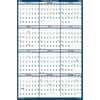 HOD3961 - Write-on Laminated Wall Planner, Professional, Julian Dates, Yearly, 12 Month, January 2026 to December 2026, 32" x 48" Sheet Size, 1.38" x 2" , 1.63" x 1.63" Block, Blue, Gray, Paper, 32" Height