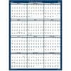 HOD396 - Recycled Laminated Reversible Planner, Professional, Julian Dates, Yearly, 12 Month, January 2027 to December 2027, 24" x 37" Sheet Size, Blue/Gray Sheet, 1.25" x 1.63" , 1.38" Block, Blue, Gray