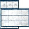 HOD396 - Recycled Laminated Reversible Planner, Professional, Julian Dates, Yearly, 12 Month, January 2026 to December 2026, 24" x 37" Sheet Size, Blue/Gray Sheet, 1.25" x 1.63" , 1.38" Block, Blue, Gray