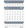 HOD342 - Bar Harbor Triple Month Wall Calendars, Julian Dates, Monthly, 14 Month, December 2026 to January 2028, 3 Month Single Page Layout, 12" x 17" Sheet Size, 1.50" x 1.38" Block, Wire Bound, Blue, Gray
