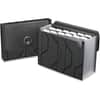 PFX02327 - Expanding File, 13 Pocket, Poly, Black, Elastic Closure, Flap, Durable, 1 Each